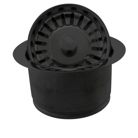 WESTBRASS InSinkErator Style Extra-Deep Disposal Flange and Strainer in Powdercoated Flat Black D2082S-62